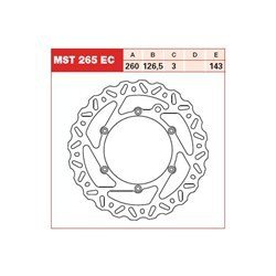 TRW LUCAS MST265EC TARCZA HAMULCOWA PRZÓD KTM SX/E