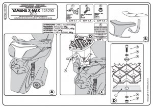 GIVI SR370M STELAŻ KUFRA CENTRALNEGO MONOLOCK YAMAHYA X-MAX