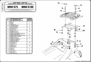 GIVI E180 MONOKEY SPECJALNY ADAPTER BMW K100 90