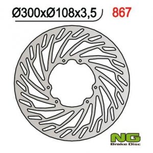 NG867 TARCZA HAMULCOWA DERBI 50/125, APRILIA 50/125, RIEJU 50 SMX (300x108x3,5)