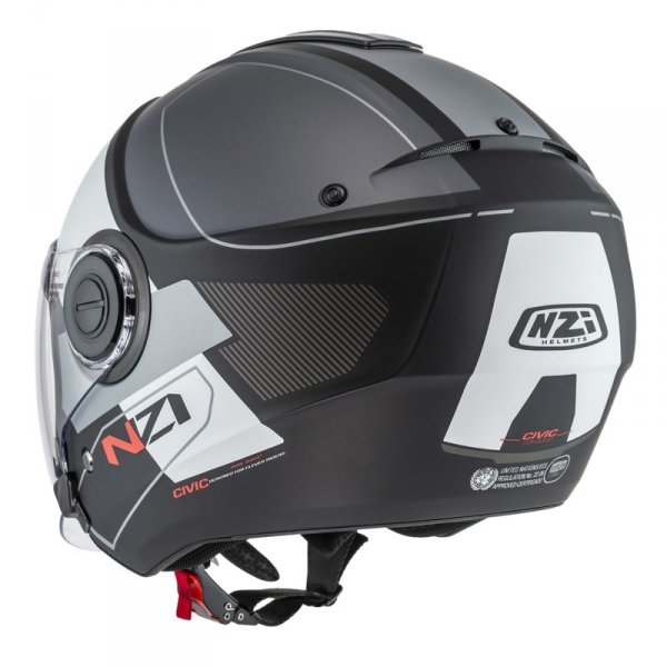 Kask Motocyklowy NZI Civic Conquest Black Antracite Grey Matt