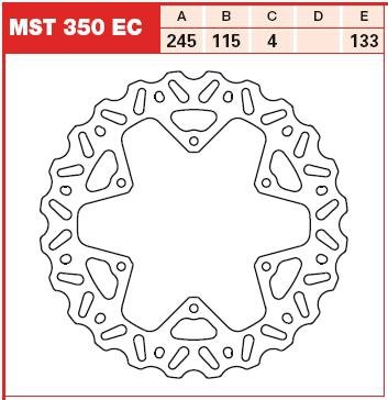 TRW Tarcza hamulcowa TRW MST350EC YAMAHA YZ 250 F