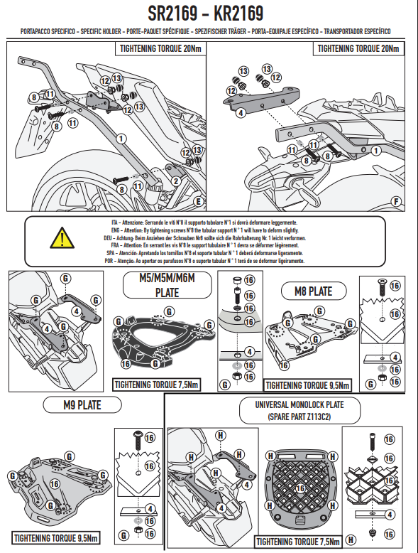 GIVI STELAŻ SAKW BOCZNYCH SERII REMOVE-X YAMAHA MT