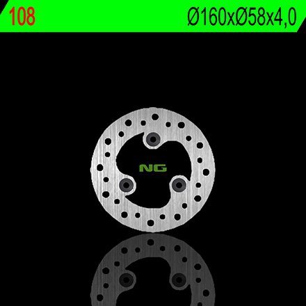NG108 TARCZA HAMULCOWA CAGIVA/HONDA/KYMCO/SYM (160X58X4) (3X10,5MM)