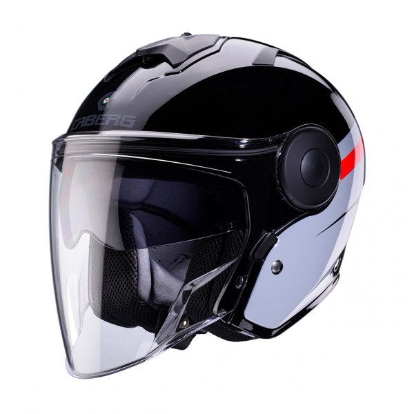 CABERG KASK JET Z BLENDĄ SOHO ZEPHYR CZARNY/SZ/CZE