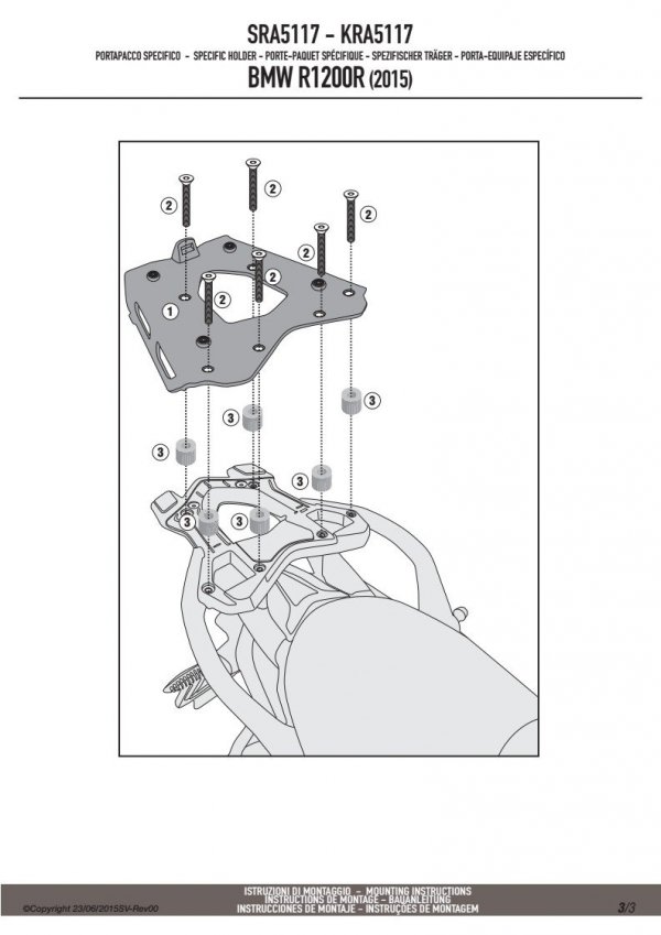 GIVI SRA5117 płyta aluminiowa R 1200 R /RS (15 > 16)
