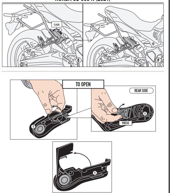 GIVI STELAŻ SAKW BOCZNYCH EASYLOCK - HONDA CB 650