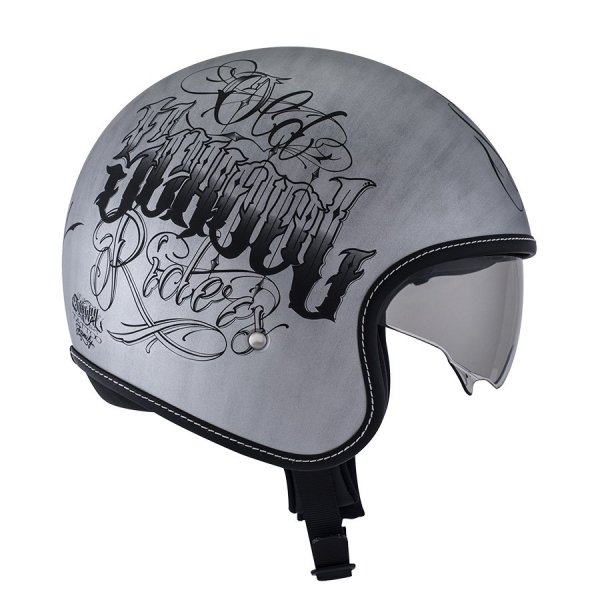 Kask SUOMY ROKK OLDSCHOOL Silver SCRATCH