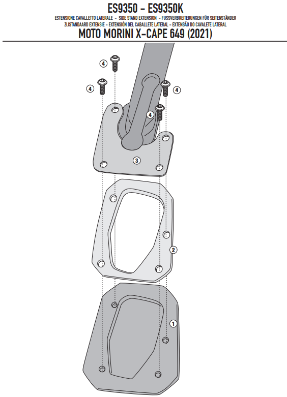 GIVI POSZERZENIE DODATKOWE STOPKI X-Cape 649 21 >