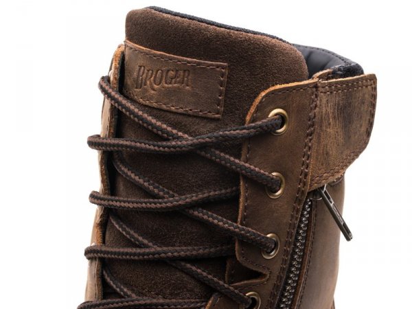 ALASKA BUTY MOTOCYKLOWE BROGER VINTAGE BROWN