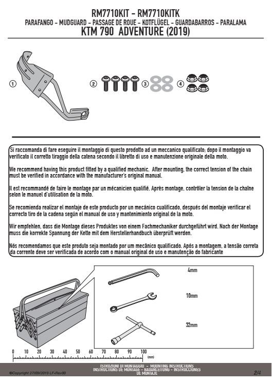 KAPPA RM7710KITK MOCOWANIE BŁOTNIKA KRM02 KTM 790