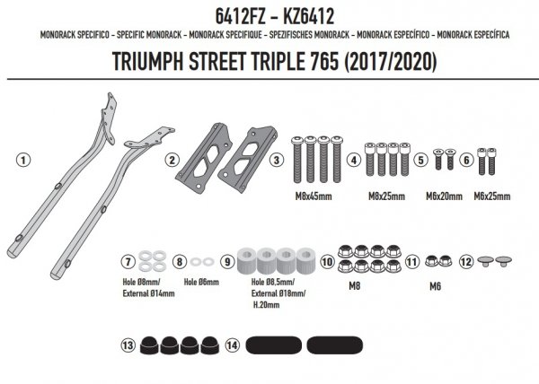 KAPPA STELAŻ KUFRA CENTRALNEGO TRIUMPH STREET TRIP