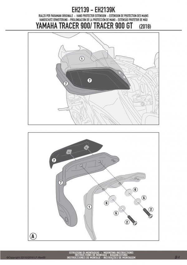 KAPPA EH2139K PODWYŻSZENIE HANDBARÓW YAMAHA