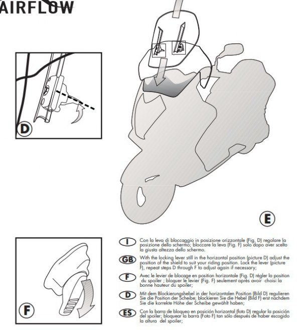 GIVI SZYBA REGULOWANA 'AIRFLOW KTM 390 / 790 / 890