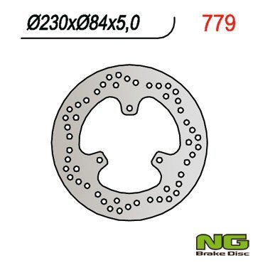 NG779 TARCZA HAMULCOWA YAMAHA MAJESTY 250 ABS/ DX 98-99 (230x84x5)