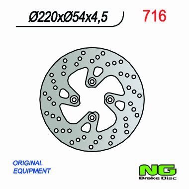 NG716 TARCZA HAMULCOWA YAMAHA MAJESTY 125 (220x54x4,5)