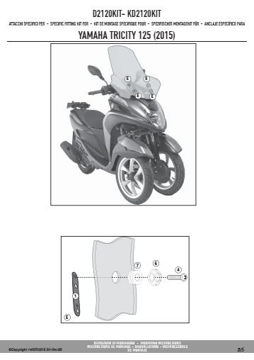 GIVI D2120KIT MOCOWANIE SZYBY 2120DT