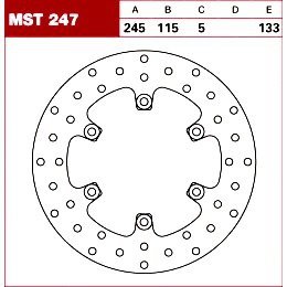 TRW Tarcza hamulcowa MST247 YAMAHA DUCATI MONSTER