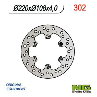 NG302 TARCZA HAMULCOWA GAS GAS 94-99 (220x108x4 / 3,5 / 4)