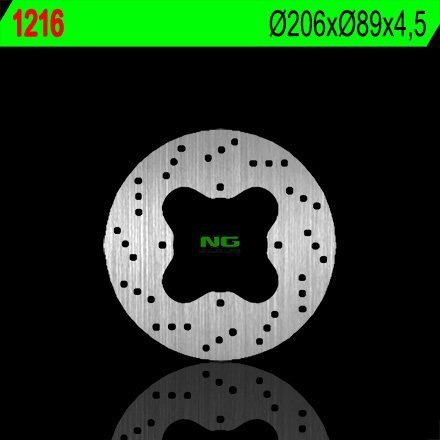 NG1216 TARCZA HAMULCOWA POLARIS 325/330/500 '02-'06 (206X89X4,5) (4X8,5MM)