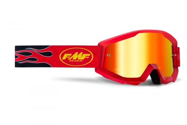 FMF GOGLE POWERCORE FLAME RED SZYBA MIRROR RED