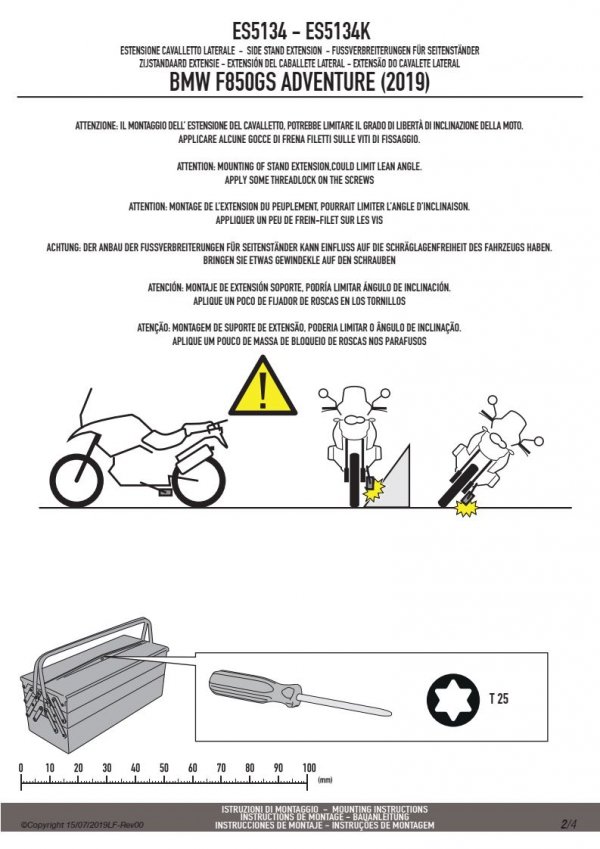 GIVI ES5134 POSZERZENIE STOPKI BMW F 850 GS Adventure