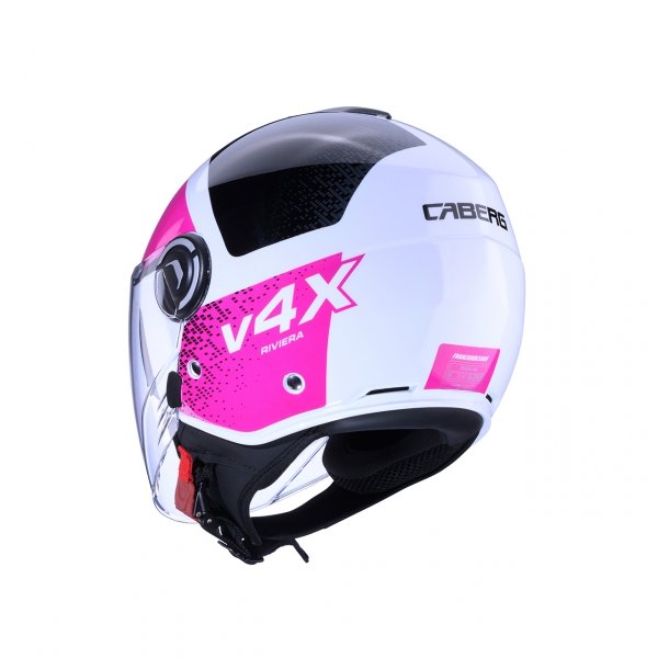 CABERG KASK JET  RIVIERA V4X ALPHA BIAŁY/CZARNY/FU