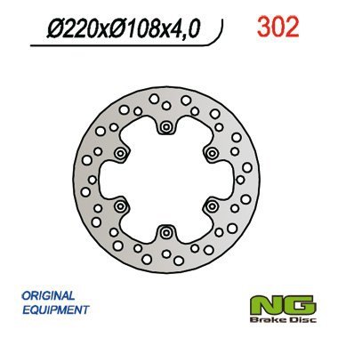 NG302 TARCZA HAMULCOWA GAS GAS 94-99 (220x108x4 / 3,5 / 4)