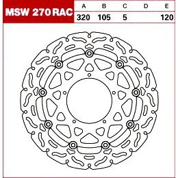 TRW Tarcza hamulcowa MSW270RAC APRILIA SXV 450 550