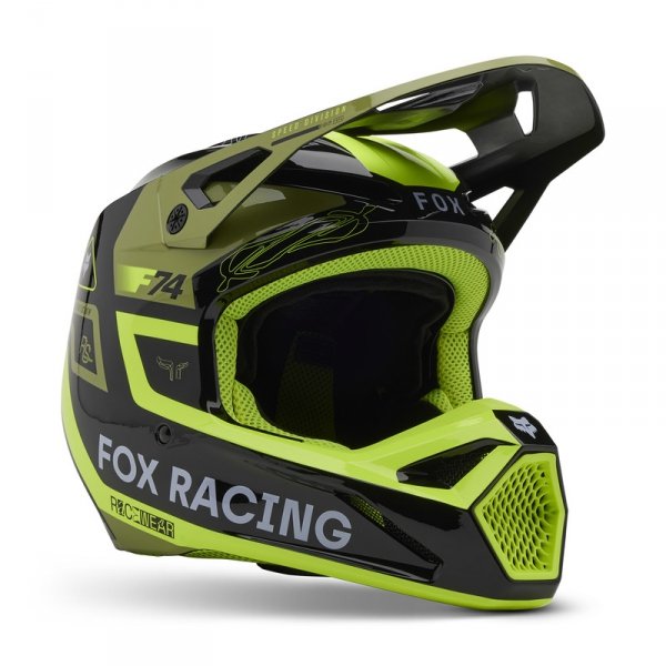 FOX KASK OFF-ROAD V1 RACE SPEC PALE GREEN