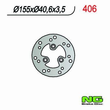 NG406 TARCZA HAMULCOWA SKUTERY APRILIA/MBK/PIAGGIO/YAMAHA (155x40,6x3,8)
