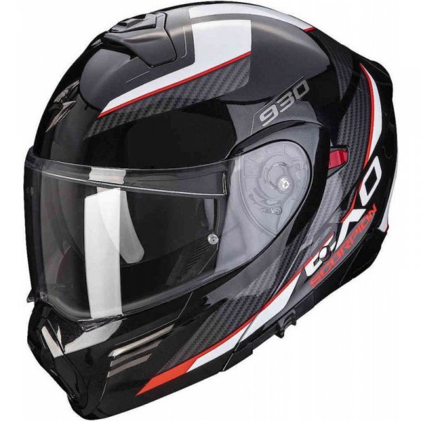 SCORPION KASK SZCZĘKOWY EXO-930 NAVIG METAL BK-RED