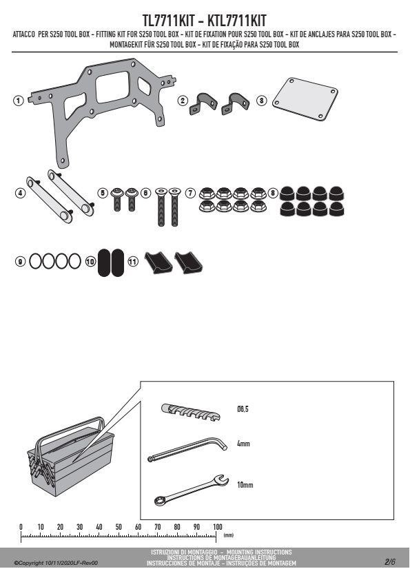 KAPPA KTL7711KIT MOCOWANIE SKRZYNKI NARZĘDZIOWEJ KS250