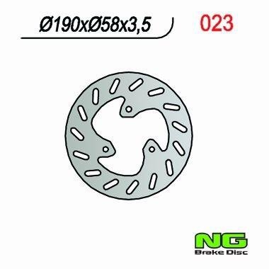 NG023 TARCZA HAMULCOWA YAMAHA SKUTER (190X58X3,5 / 3,7) APRILIA 50/125/150,PIAGGIO/MBK/YAMAHA,3 OTWORY ŚR.8,5