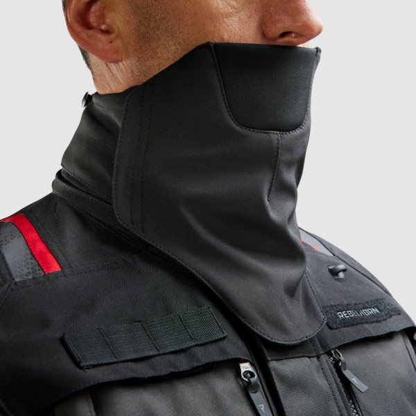 Kurtka Motocyklowa Tekstylna Rebelhorn Cubby 5 Dark Grey Black Red