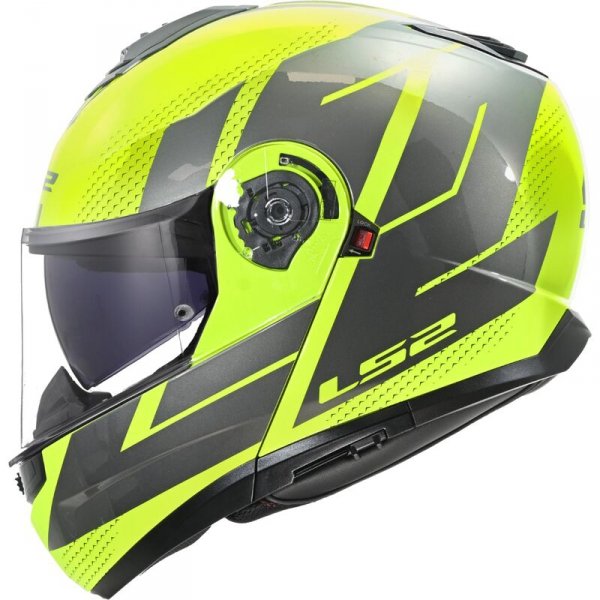 LS2 KASK SZCZĘKOWY FF908 STROBE II  H-V YEL. GREY-