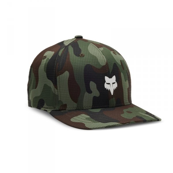 FOX CZAPKA Z DASZKIEM HEAD TECH FLEXFIT GREEN CAMO