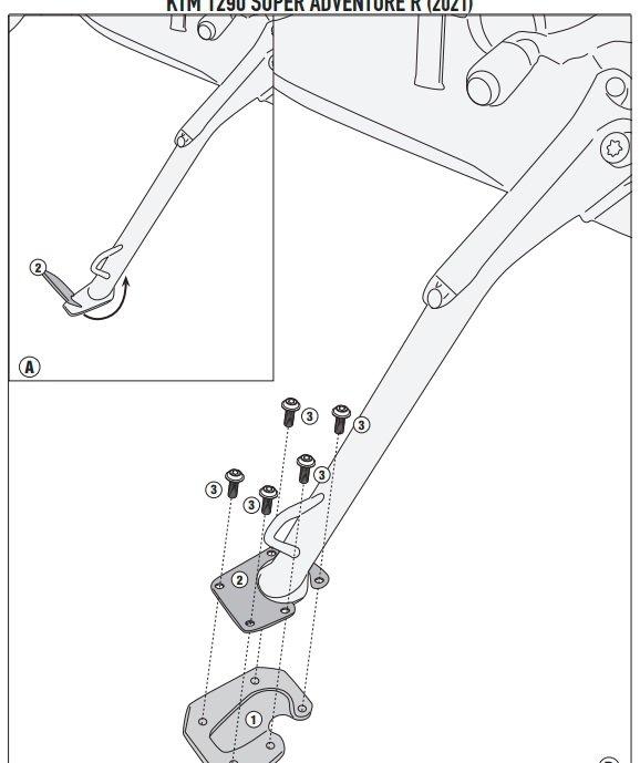 KAPPA ES7713K POSZERZENIE STOPKI BOCZNEJ KTM 1290