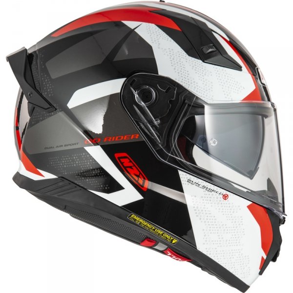 Kask Motocyklowy NZI Go Rider Stream Duo Trident Black Grey Red