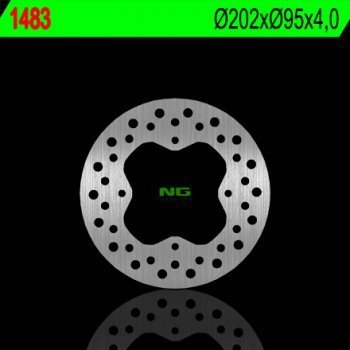NG TARCZA HAMULCOWA PRZÓD/TYŁ ARCTIC CAT 400/450/500/550/700 '12-'15 (202X95X4) (4X8,5MM) NG1483