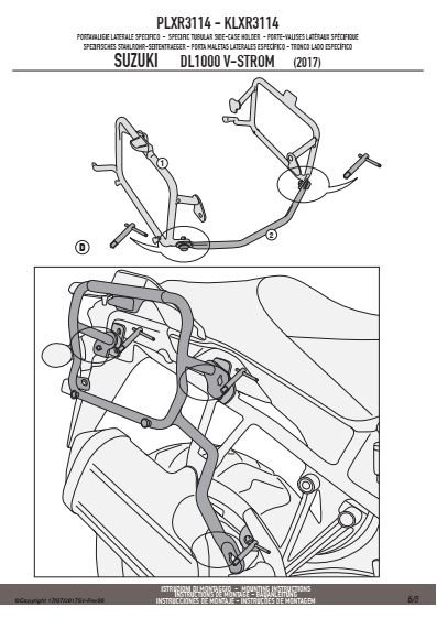 GIVI PLXR3114 STELAŻ KUFRÓW BOCZNYCH V35/K33 SUZUKI DL