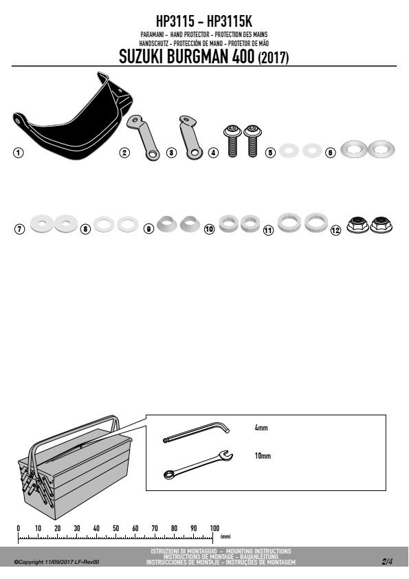 GIVI HP3115 DODATKOWE HANDBARY SUZUKI Burgman 400