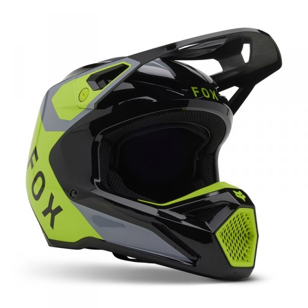 FOX KASK OFF-ROAD JUNIOR V1 LEAN GREY/YELLOW