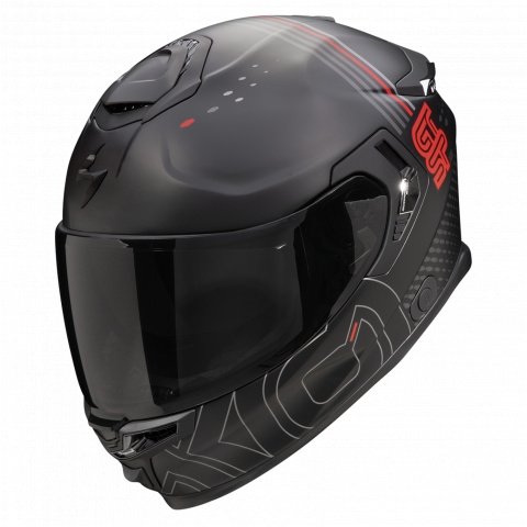 SCORPION KASK EXO-GT SP TECHLANE MAT BLACK-GRE-RED