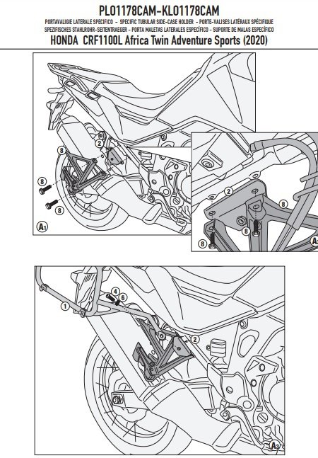 GIVI STELAŻ KUFRÓW ONE-FIT CAM HONDA CRF1100L Afri