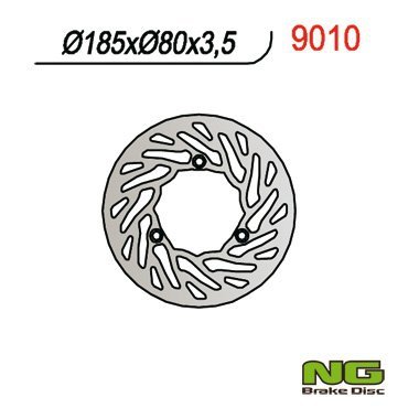 NG9010 TARCZA HAMULCOWA TYŁ RIEJU 50/80/125 (185X8