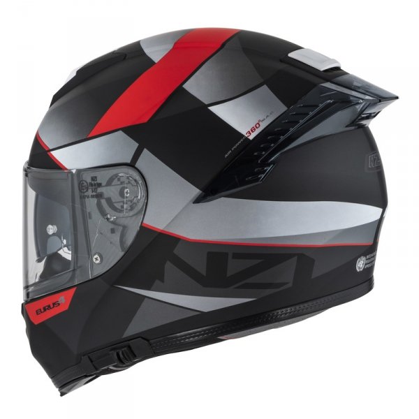 Kask Motocyklowy NZI Eurus 4 Stream Duo Vanguard Black Antracite Red Tinted S Matt