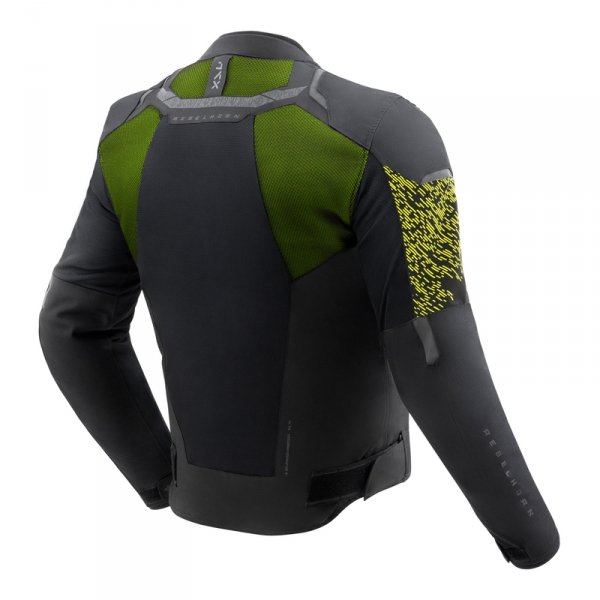 REBELHORN  KURTKA TEKSTYLNA JAX BLACK/FLUO YELLOW