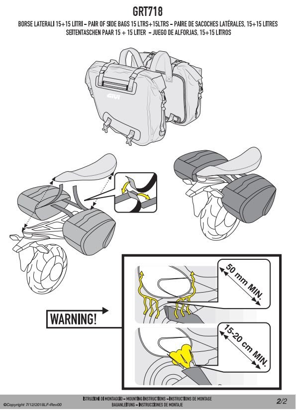 GIVI GRT718 TORBY WODOSZCZELNE OFF-ROAD ENDURO 2X 15L