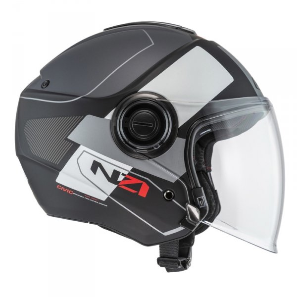 Kask Motocyklowy NZI Civic Conquest Black Antracite Grey Matt